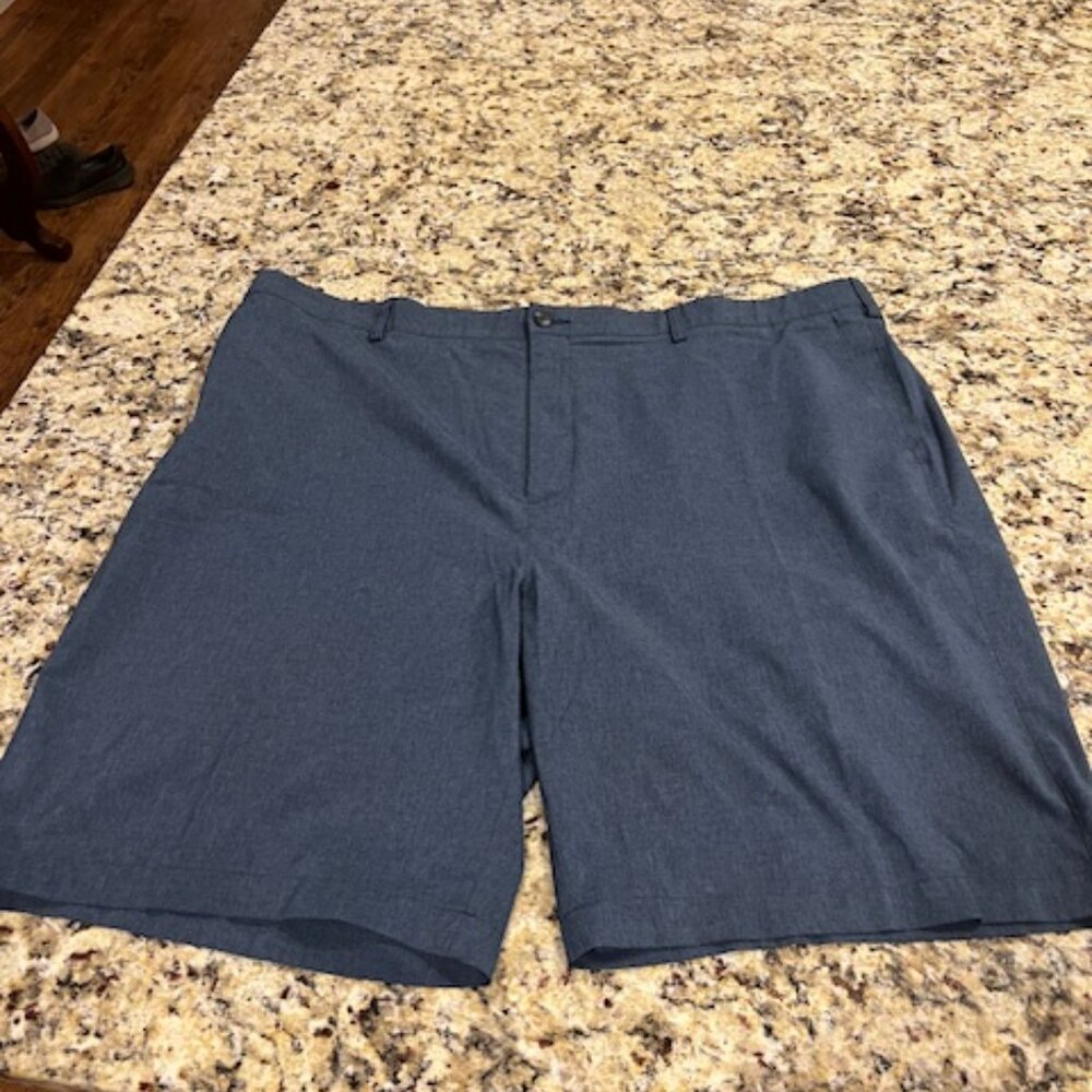 Slate Blue Textured Men's Pro Tour Golf Shorts Size 46